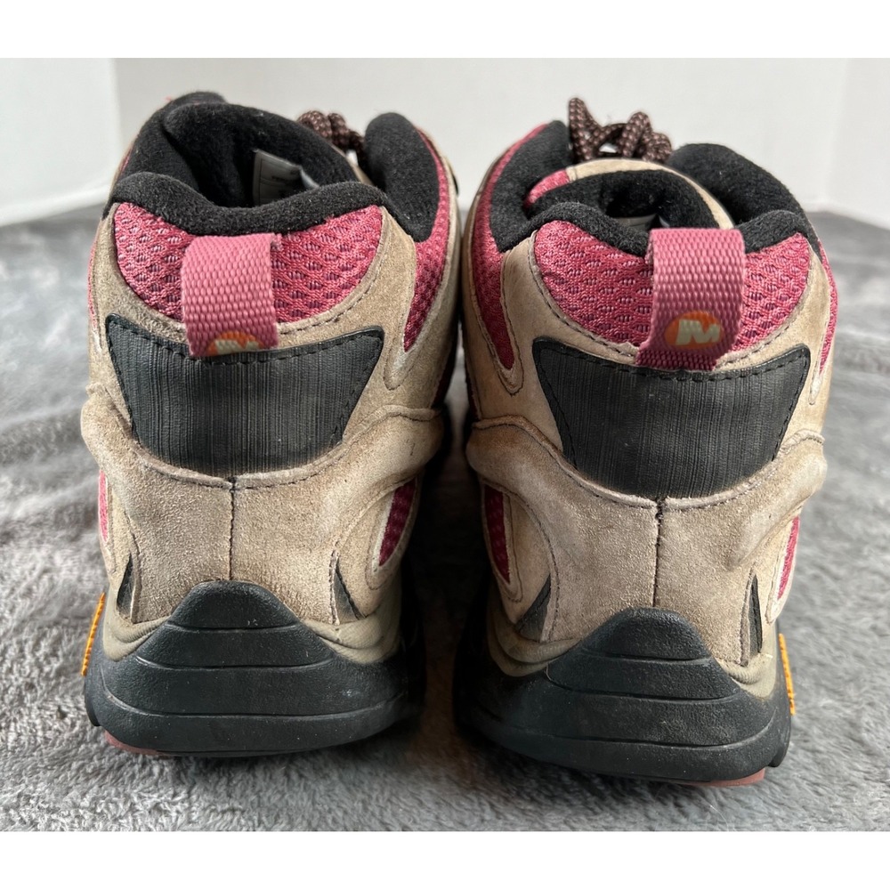 Merrell Moab 2 Mid Waterproof Hiking Boot Womens 9 Boulder/Blush #J06052 - Picture 5 of 9